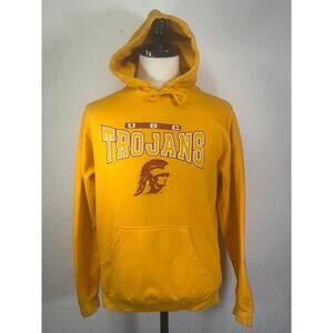 USC Trojans Graphic Long Sleeve Knit Hoodie Yellow Medium